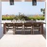 Buy cheap Nordic Modern Round And Rectangle Teak Outdoor Dining Table And Chairs For 10 Person from wholesalers