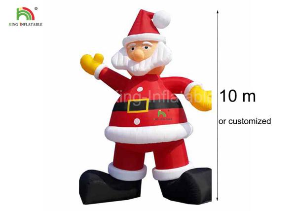Buy cheap 210D Nylon 10 m H Inflatable Santa Claus Advertising Christmas Decoration from wholesalers