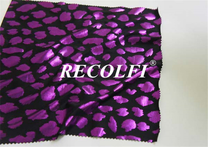 Repreve Yarn Shiny Foiling Activewear Knit nylon spandex Fabric Sweat Absorbing
