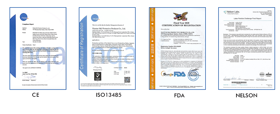 S&J 4 ply Black Face Mask Type II Type IIR Black Facemask Marcarillas Disposable Black Mask OEM Wholesale