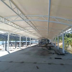 Q235 Tension Membrane Structure Building PU 0.6mm Roof Waterproof