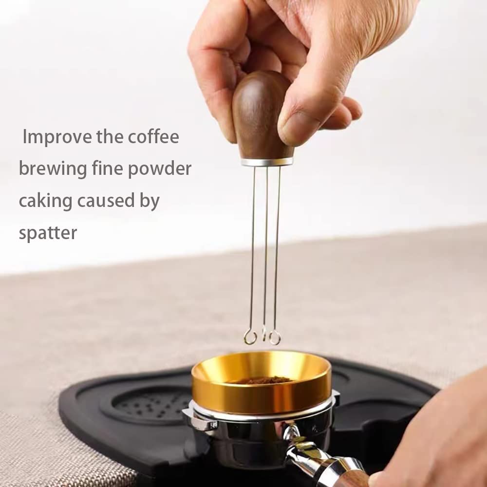 Hot selling Stainless Steel Coffee Cloth Powder Needle With Natural Wood Handle For Stirrer
