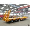 Buy cheap Heavy Duty 3 Axles 60 Ton Semi Trailer Low Flat Bed Truck from wholesalers