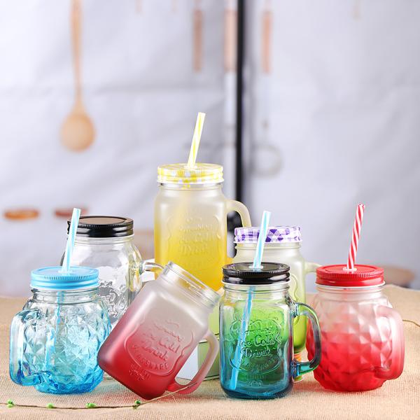 Buy cheap Creative Fruit Juice Cold Drink Cup Vintage Rooster Cup with Mason Glass and Straw Handle from wholesalers