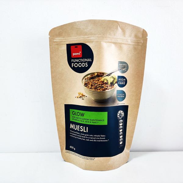 Buy cheap Resealable Brown Kraft Paper Bags Zipper Stand Up Packaging For Coffee Tea from wholesalers