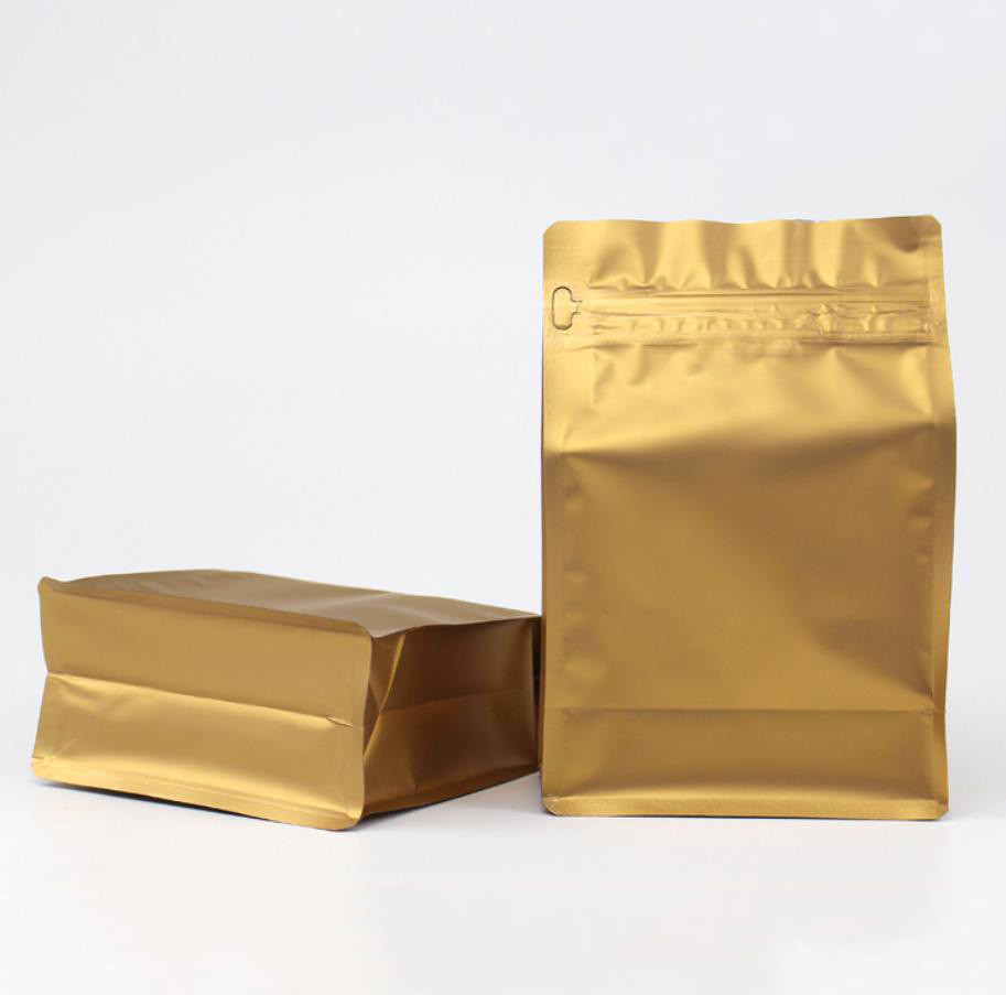 Aluminum Foil Coffee Bags with Valve Stand Up Zipper Resealable coffee bean Packing Bag