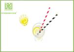 Blue And White Striped Party Paper Straws For Kraft Making Non - Flavor