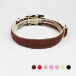 Adjustable Canvas Cotton Decorative Pet Dog Collars And Leashes Plaid