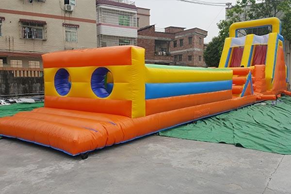 Buy cheap Largest Kids Inflatable Obstacle Courses Land Sport Game Giant Assault Course from wholesalers