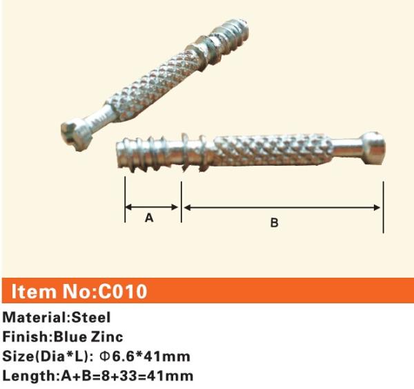 Buy cheap C010 Furniture connecting fittings:Steel bolt from wholesalers