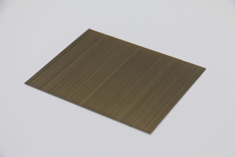304 316 Brushed Bronze Antique Stainless Steel Sheet Wall Decoration 2mm Thickness