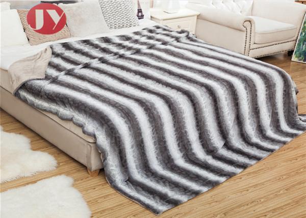 Buy cheap Custom Size 100% Polyester PV Fur Blanket Printed Thick Faux Brown King Size For Home from wholesalers