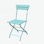 Outdoor Yellow Folding Beach Lounge Chair Metal Powder Coated Tube Frame Fold Up