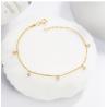 Buy cheap Five Small Pendants 18K Gold Diamond Bracelets 0.11ct Cushion Cut Diamond from wholesalers