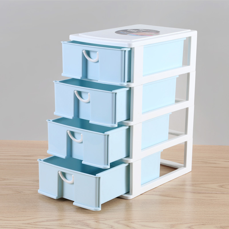 Single Layer Chest Storage Box Stackable Plastic Drawer Organizer