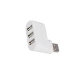 90 / 180 Degree Portable Rotation 3 Port Usb 2.0 Hub