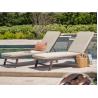 Buy cheap PE Rattan Leisure Chaise Lounge chairs Aluminium Outdoor Garden wicker patio beach chair from wholesalers