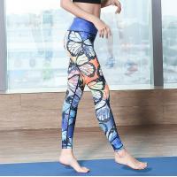 Buy cheap 220GSM Stretchy Nylon Ladies Yoga Wear Leggings High Waisted Custom Printed product