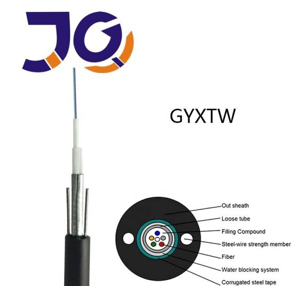 Buy cheap 2 4 6 8 10 12 24 Core GYXTW Cable Armoured Single Mode Fiber Optic Cable from wholesalers