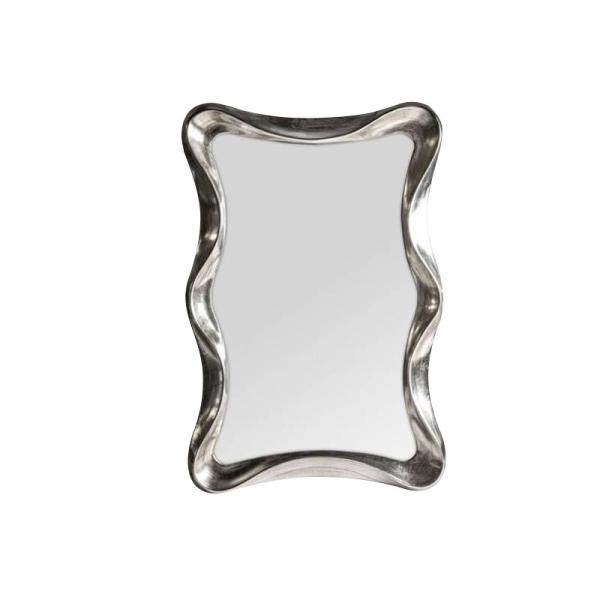 Buy cheap Wave Shape Wall Mounted Makeup Mirror Magnifying Silver Bathroom from wholesalers