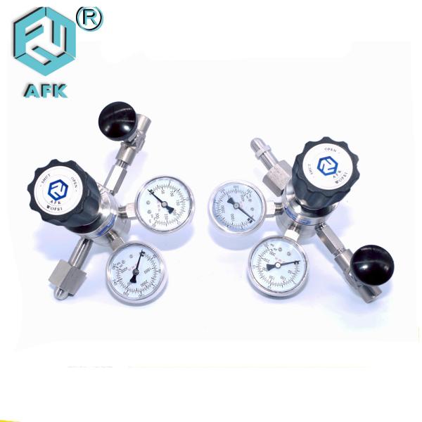 High Pressure Nitrogen SS Pressure Gauge , Two Stage Pressure Regulator AFK 1