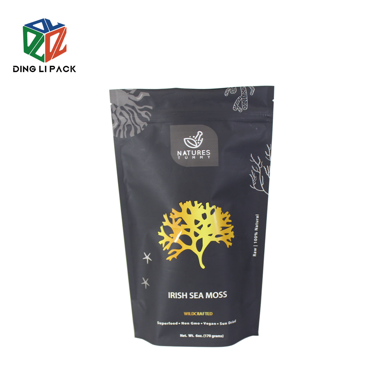 Multifunction Brown Kraft Paper Pouch Seasoning Bag For Powdered Sugar