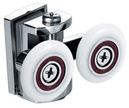 Buy cheap Shower Room Metal Sliding Door Rollers anti rust With Double 22-26mm Wheels from wholesalers