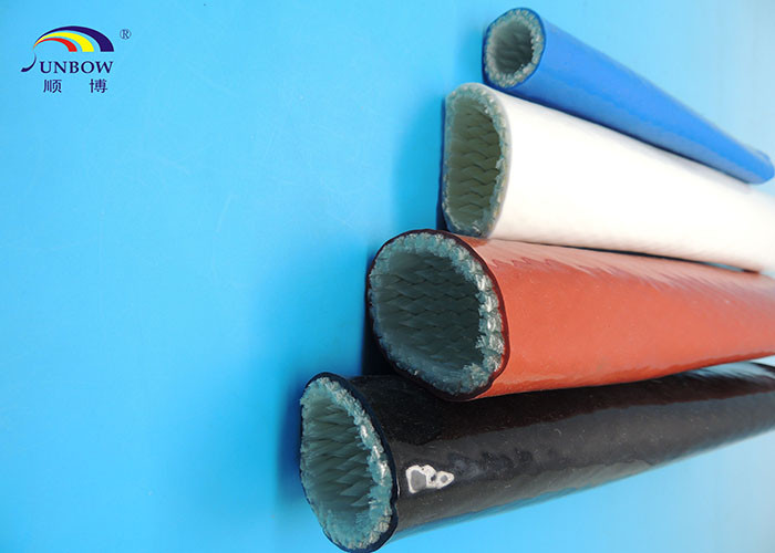 Rust red fire resistance heat fiberglass sleeving coated silicone resin for cable protection