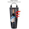 Buy cheap Single Wine Gift Tote Bag, Insulated Padded Thermal Wine Bottle Carrying Cooler Carrier For Travel, Picnic, Gift from wholesalers