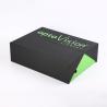 Buy cheap double door black and green pu leather cardboard luxury gift box with customized cutout sponge insert from wholesalers