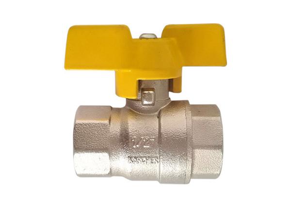 Buy cheap Nickel Plated Metal Brass DIY OEM Parts , Female Thread Full Port Ball Valve from wholesalers