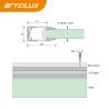 Buy cheap A2102 Surface Mounted LED Glass Clip Light 1000*24*12mm DC12V 7.2W/m SMD2835 60PCS/M Energy Saving from wholesalers
