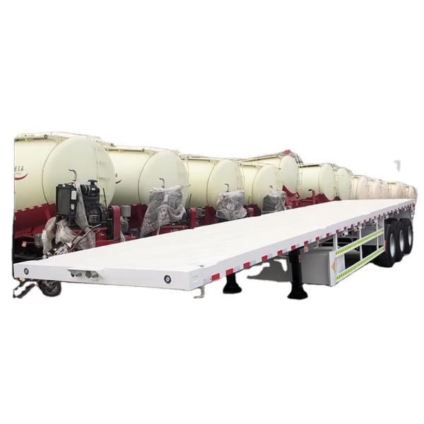 Buy cheap Customizable 3 4 Axel 12.5M 40ft Flatbed Semi Trailer Container Flatbed Car Hauler For Sale from wholesalers