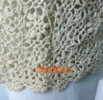 Blouse Vintage Sleeve, White Black Crochet Casual Shirts Tops, tops, crocheted