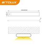Modern Under Cabinet Light Panel L 200mm x W 100mm x H 5mm 4000K Color