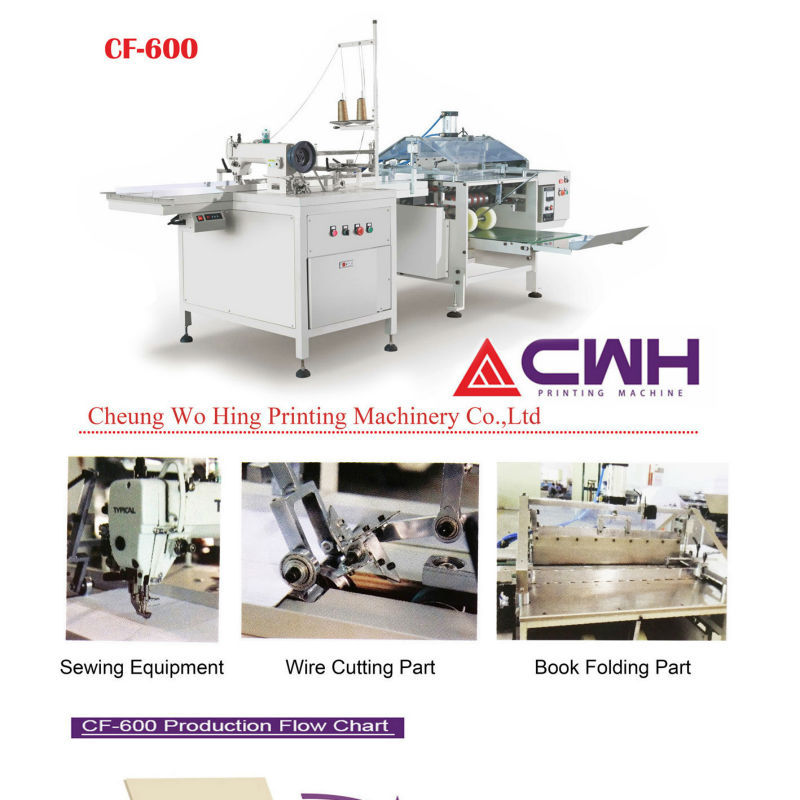 Stable Performance Book Sewing Machine 600kg Weight 12 Month Warranty