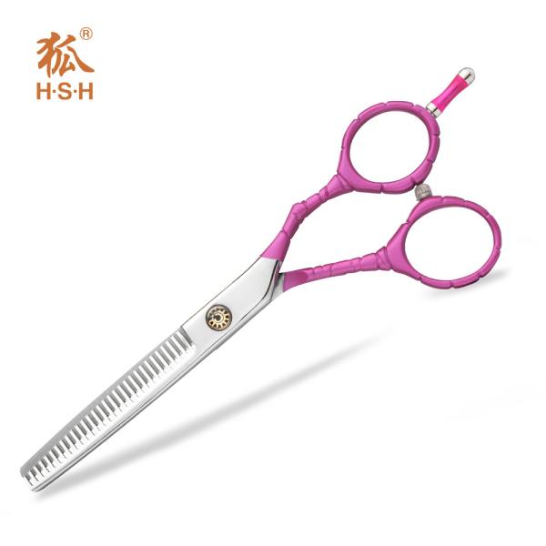 Buy cheap Slim Colourful Professional Hair Thinning Shears Pink Painted High Precision from wholesalers