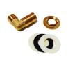 Buy cheap Lead Free 90 Degree Brass Elbow With 1/2″ BSP Wide Flange Brass Tap Back Nuts from wholesalers
