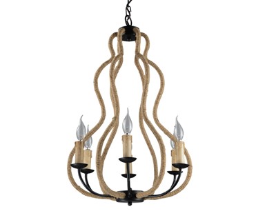 European french Wrought Rope Iron chandeliers for Dining room Kitchen (WH-CI-46)