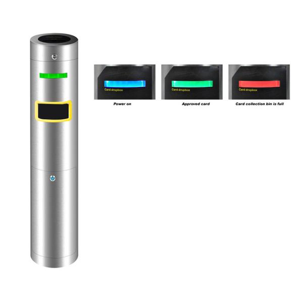 Buy cheap Brushed SS304 Access Control Turnstiles Temporary Visitor Card Collector from wholesalers