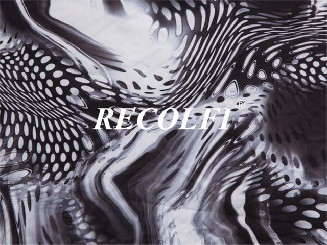 Ink Jet Digital Print Recycled Poly Activewear Knit Fabric Luxe High Stretch