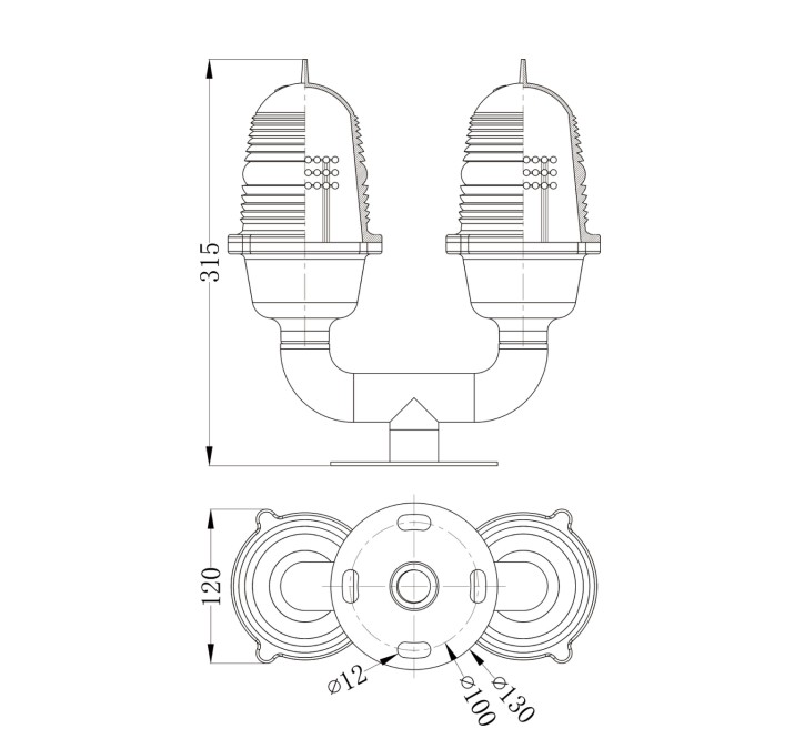 Airplane Dual LED Aircraft Warning Lights