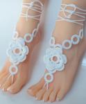 Crochet Barefoot, Nude shoes, Foot Jewelry, Beach Wedding, Sexy Anklet ,