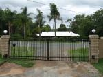 H7ft Residential Steel Fence Panels , Non Corrosive Steel Picket Fencing