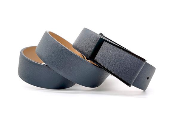 Buy cheap Prong Buckle 3.5CM Split Mens Casual Leather Belt Navy Beige from wholesalers
