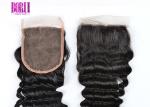 Deep Wave Human Hair Lace Closure 4*4 Light Brown No Tangling No Shedding