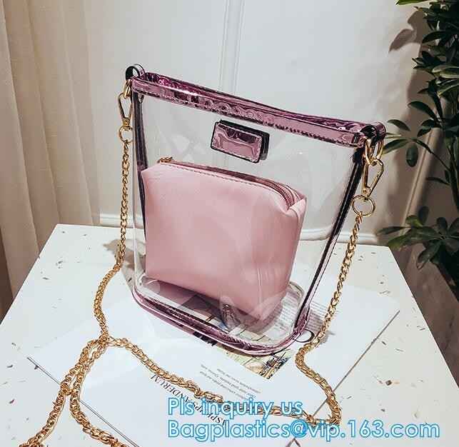 Waterproof Promotional Clear Tote Pvc Handle Shopping Bag, PVC Mat Waterproof Reusable Tote Shopping Bags, Summer Soft P