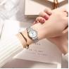 Buy cheap Round Ladies Quartz Watch Bracelet Set Green Dial Simple Rose Gold Mesh Luxury from wholesalers
