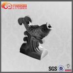 Buddhist Ornamental Clay Ridge Tiles Unglazed Grey Chinese Curved Roof Tile