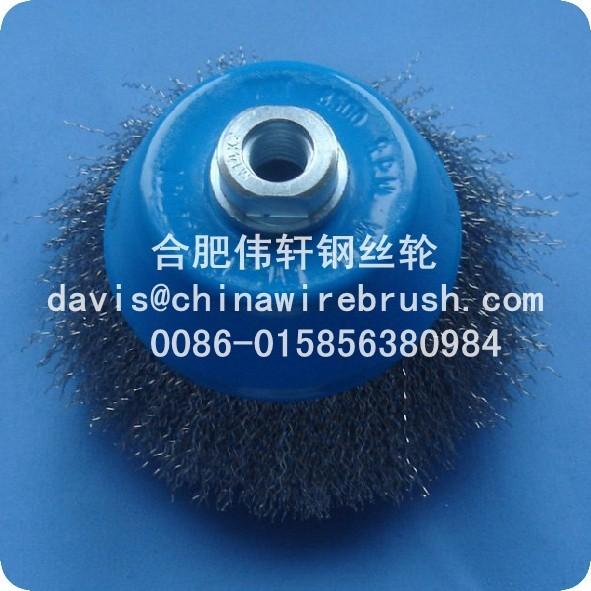 Buy cheap 4" Crimped Wire Cup Brushes---5/8"-11 Nut from wholesalers